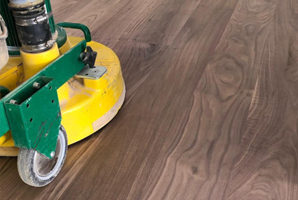 Hollywood Hills walnut floor sanding