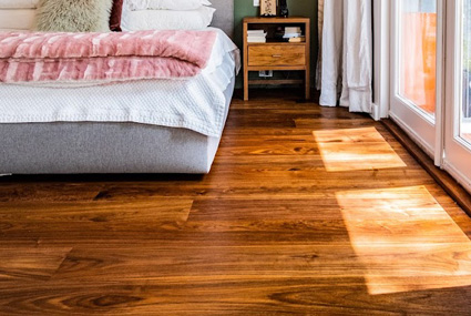 Hollywood Hills walnut hardwood floor after