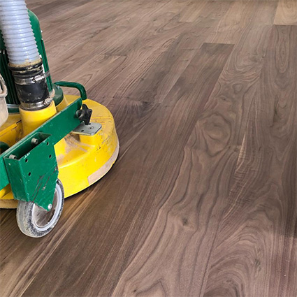 Sanding in progress